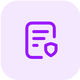 Security icon on the blue background.