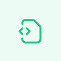 Code snippet icon on the pale green background.