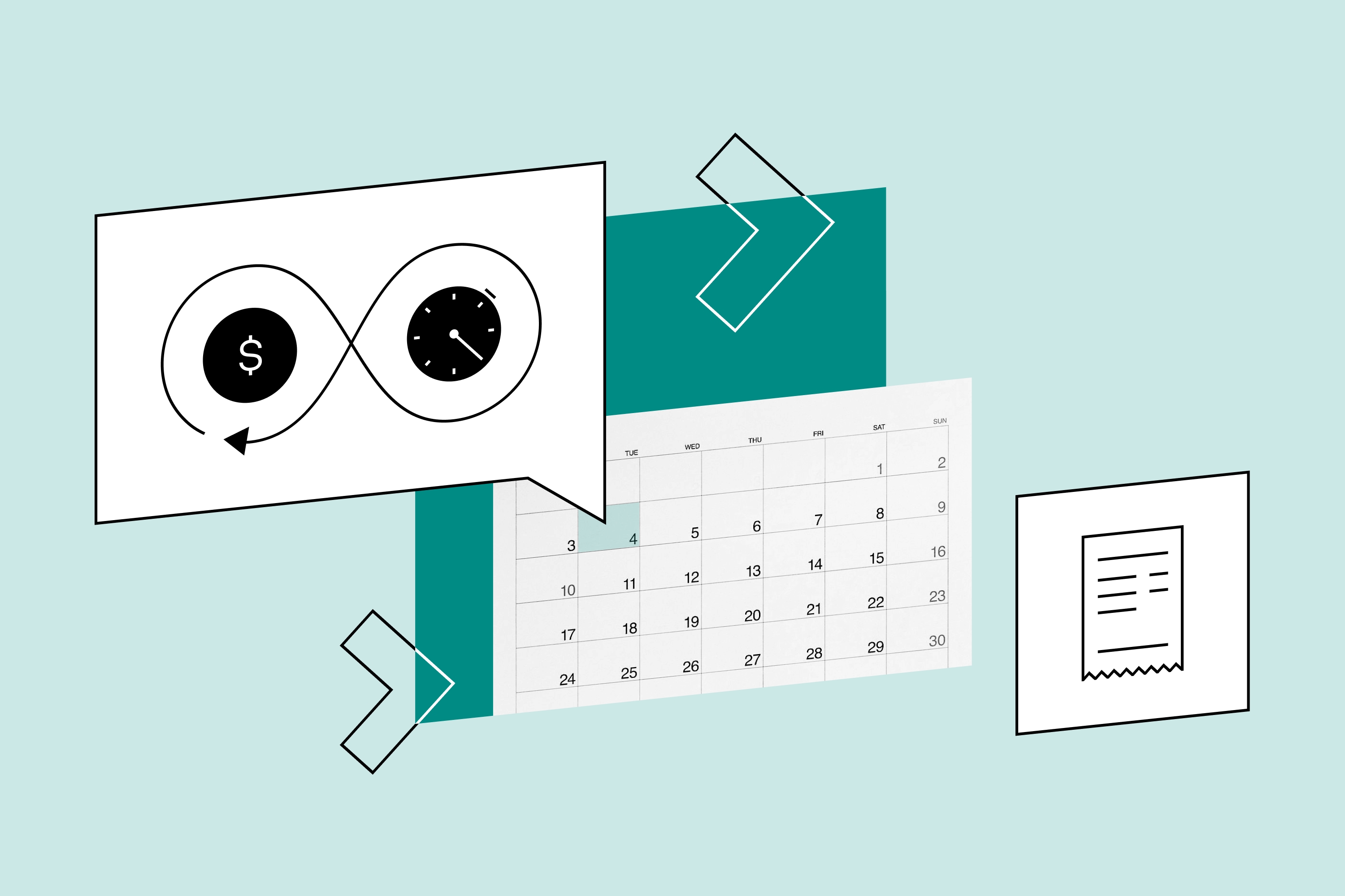 Cover image visualizing the subscription service with billing based on intervals.