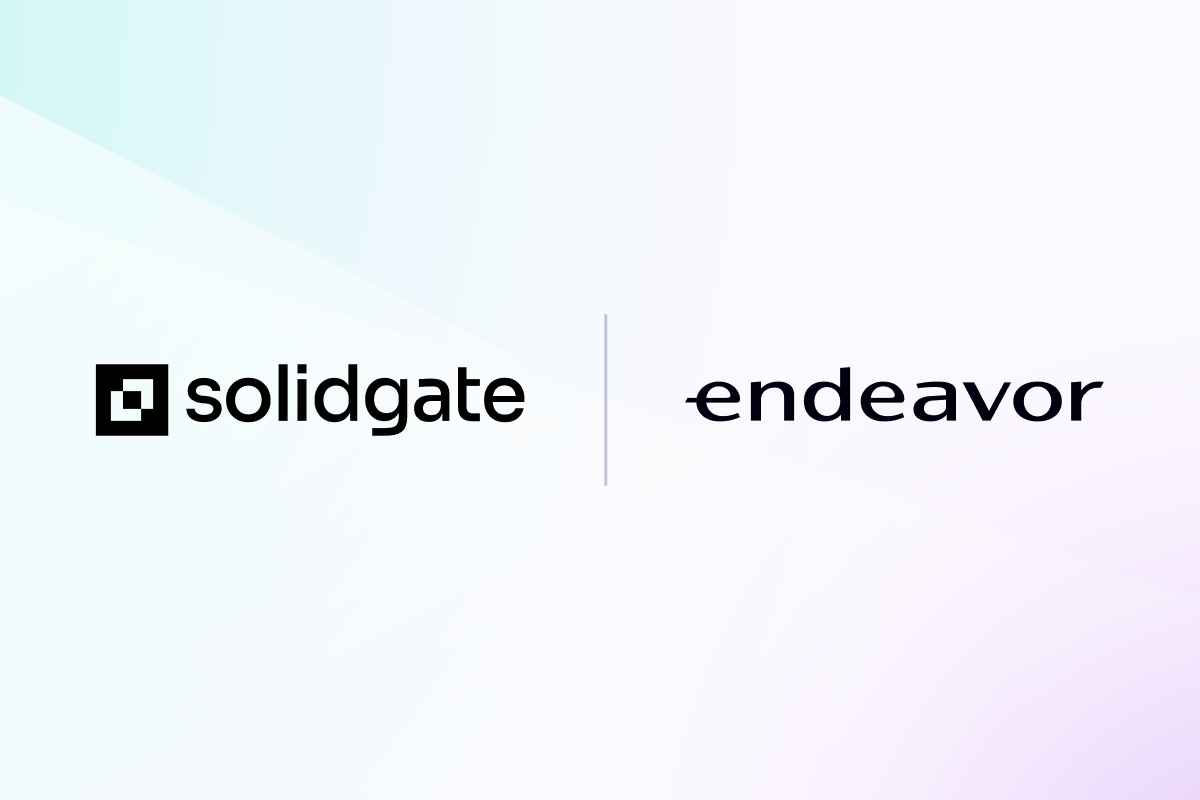 Solidgate and Endeavor logos.