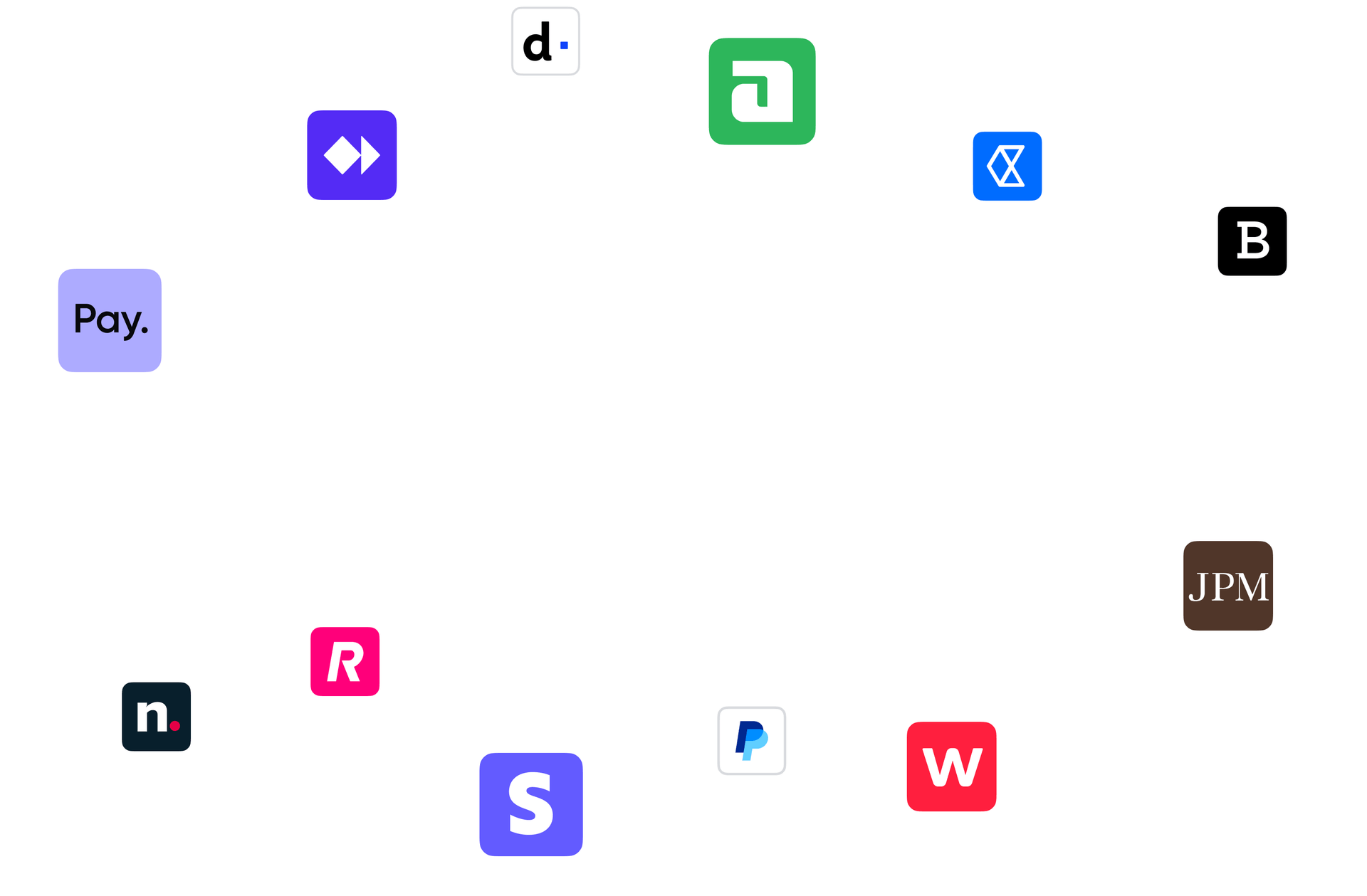 Logos of connectors on the white background.