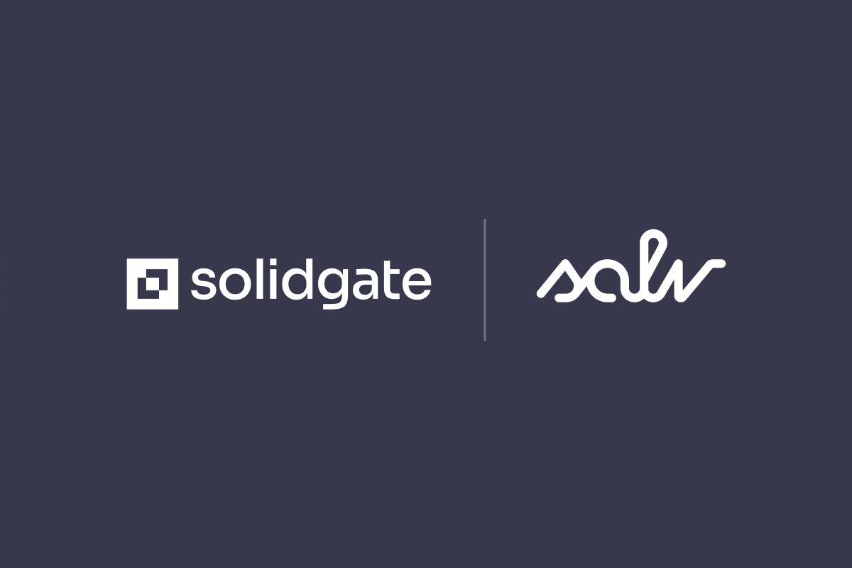 White Solidgate and Salv logos on the dark background.