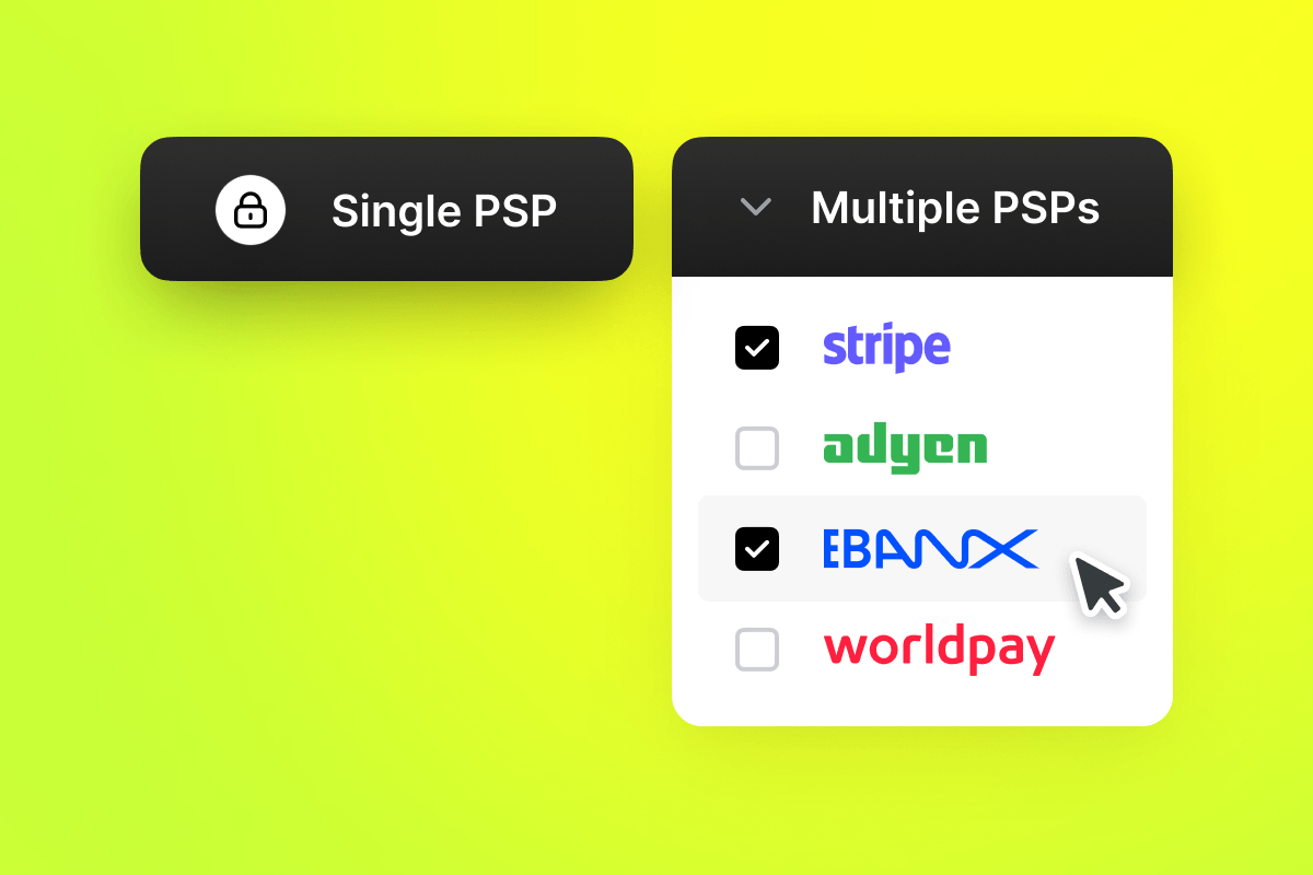 Vendor-agnostic payments setup allows merchants to connect multiple PSPs simultaneously.