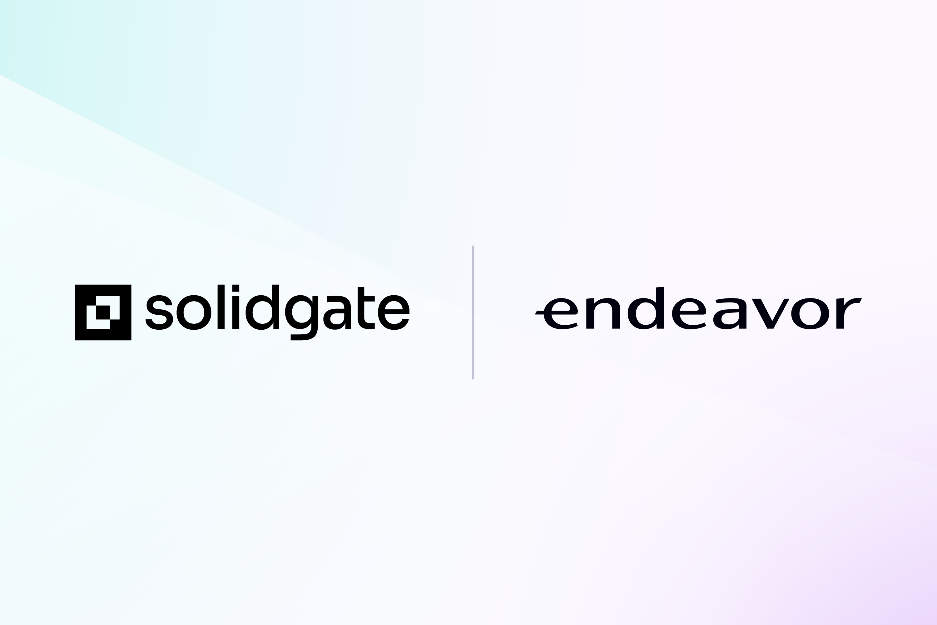 Solidgate and Endeavor logos.