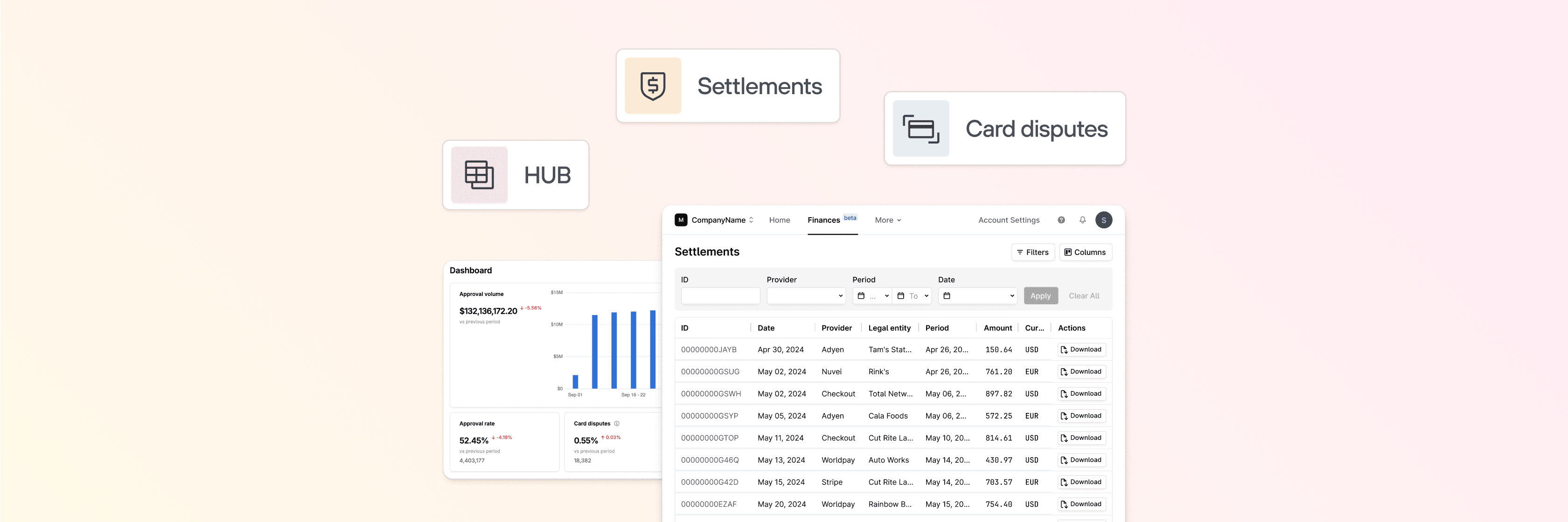 Product update—Settlement reconciliation, PIX, card disputes page & more