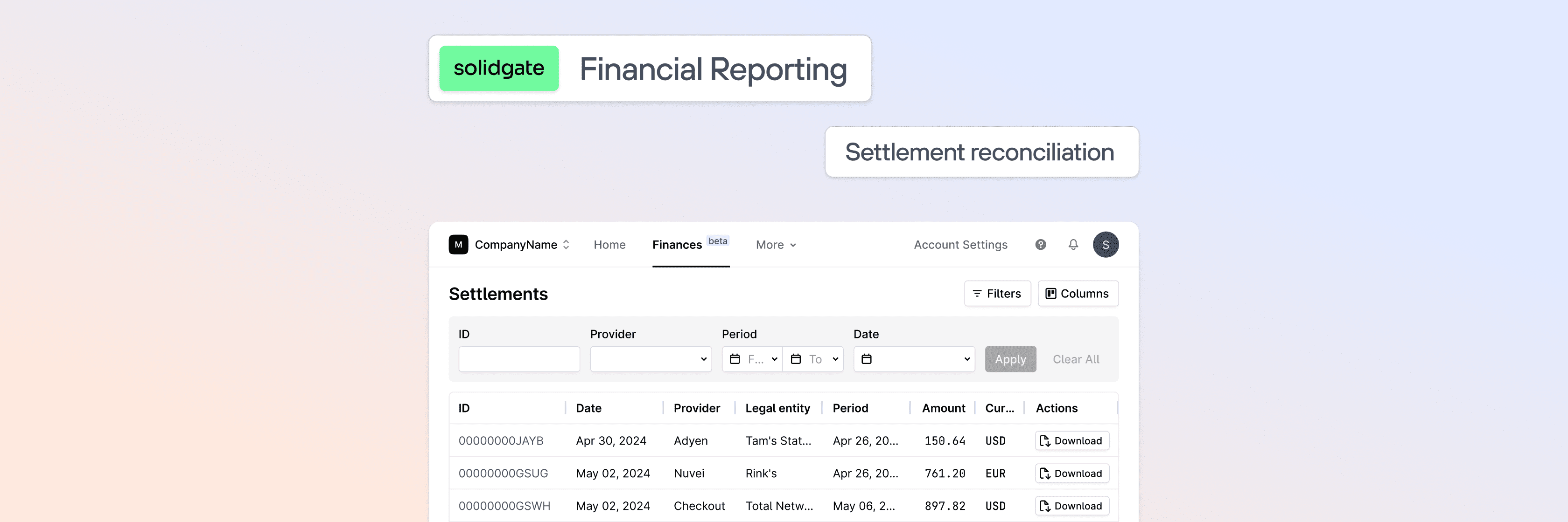 Settlement reconciliation: Solidgate’s all-in-one financial reporting